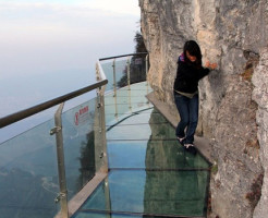 【おもしろ】重度の高所恐怖症がガラス張りの崖に立ったらやばい事になったｗ