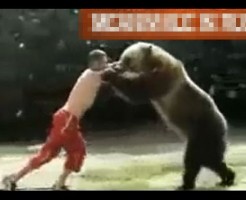 【グロ動画】熊と1対1で戦ったら食い殺されたから10人で戦ってみた・・・