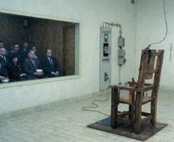 【グロ画像】女児レイプ犯を電気椅子で死刑執行してみた　閲覧注意