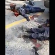 【グロ動画】麻薬カルテルに襲撃された警察官　皆殺しにされてしまう・・・