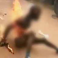 ケニアの泥棒、生きたまま燃やされて公開処刑される…